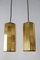 Lampade da soffitto vintage in ottone, anni '60, set di 2, Immagine 9