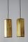 Decagonal Brass Ceiling Lamps, 1960s, Set of 2 8