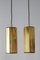 Lampade da soffitto vintage in ottone, anni '60, set di 2, Immagine 8