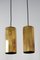 Decagonal Brass Ceiling Lamps, 1960s, Set of 2 3