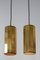 Decagonal Brass Ceiling Lamps, 1960s, Set of 2 4