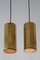 Decagonal Brass Ceiling Lamps, 1960s, Set of 2 11