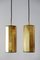 Decagonal Brass Ceiling Lamps, 1960s, Set of 2 2