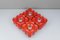 Lampade da soffitto rosse in ceramica, Austria, anni '70, set di 4, Immagine 2