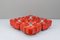 Lampade da soffitto rosse in ceramica, Austria, anni '70, set di 4, Immagine 3