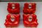 Red Austrian Ceramic Ceiling Lamps, 1970s, Set of 4, Image 15