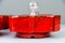 Red Austrian Ceramic Ceiling Lamps, 1970s, Set of 4, Image 14