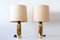 German Decagonal Brass Table Lamps, 1960s, Set of 2 6