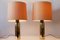 Lámparas de mesa alemanas decagonales de latón, años 60. Juego de 2, Imagen 2