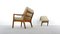 Teak and Wool Senator Lounge Chair and Ottoman Set by Ole Wanscher for Cado, 1960s, Image 6