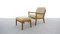 Teak and Wool Senator Lounge Chair and Ottoman Set by Ole Wanscher for Cado, 1960s 1