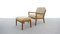 Teak and Wool Senator Lounge Chair and Ottoman Set by Ole Wanscher for Cado, 1960s, Image 1