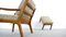 Teak and Wool Senator Lounge Chair and Ottoman Set by Ole Wanscher for Cado, 1960s 8