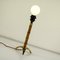 Lámpara de mesa austriaca Mid-Century de bambú y latón, años 50, Imagen 2