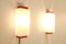 Teak and White Acrylic Glass Sconces, 1960s, Set of 2 4