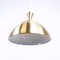 Gold Metal Ceiling Lamp, 1960s 1