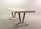 Large Mid-Century White Ceramic and Chrome Coffee Table, 1960s 4