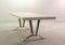 Large Mid-Century White Ceramic and Chrome Coffee Table, 1960s, Image 4