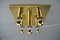 Vintage German Brass Ceiling Lamp, 1960s 3