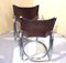 Italian Leather and Steel Side Chairs, 1970s, Set of 2 2