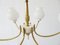 Mid-Century German Brass and Glass Chandelier, Image 7