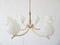 Mid-Century German Brass and Glass Chandelier, Image 9