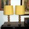 Teak and Crystal Table Lamps from Ateljé Glas & Trä. Hovmantorp, 1960s, Set of 2 3