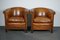 Vintage Dutch Cognac-Colored Leather Club Chair, Set of 2, Image 1