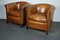 Vintage Dutch Cognac-Colored Leather Club Chair, Set of 2, Image 3