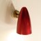 Red Aluminum Sconce by Franz Hagenauer for Werkstätte Hagenauer Wien, 1950s 3