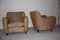 Italian Brown Armchairs, 1950s, Set of 2 1