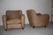 Italian Brown Armchairs, 1950s, Set of 2, Image 1