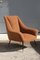 Mid-Century Italian Brown Armchair, 1950s, Image 1