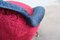 Mid-Century Italian Blue and Red Armchair, 1950s, Image 3