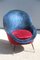 Fauteuil Mid-Century Bleu et Rouge, Italie, 1950s 1