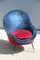 Mid-Century Italian Blue and Red Armchair, 1950s 1