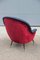 Fauteuil Mid-Century Bleu et Rouge, Italie, 1950s 4