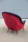 Mid-Century Italian Blue and Red Armchair, 1950s 4