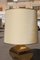 French Brass Shantung Table Lamp, 1970s 5