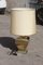 Lámpara de mesa Shantung francesa de latón, años 70, Imagen 8