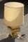 Lámpara de mesa Shantung francesa de latón, años 70, Imagen 2