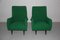 Grüne italienische Mid-Century Sessel, 1950er, 2er Set 3