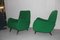 Grüne italienische Mid-Century Sessel, 1950er, 2er Set 9