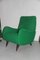 Grüne italienische Mid-Century Sessel, 1950er, 2er Set 1