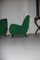 Grüne italienische Mid-Century Sessel, 1950er, 2er Set 6