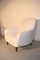 Mid-Century Italian White Plush Armchairs, 1950s, Set of 2 1