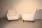 Mid-Century Italian White Plush Armchairs, 1950s, Set of 2 2