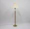 Brass and Wood Floor Lamp from Hans-Agne Jakobsson AB Markaryd, 1980s 4