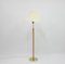 Brass and Wood Floor Lamp from Hans-Agne Jakobsson AB Markaryd, 1980s 2