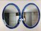 Italian Blue Glass Mirrors from Metalvetro Galvorame Siena, 1970s, Set of 2 4